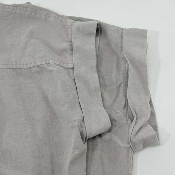 Thread Supply Linen Blouse Button Top Women Sz S Collar Oversized Loose Relaxed - Picture 7 of 12